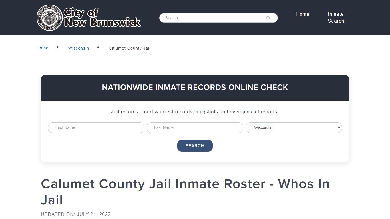 Calumet County Jail Inmate Roster - Whos In Jail - New Brunswick